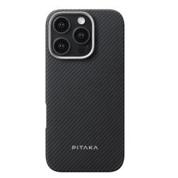 Чехол PITAKA iPhone 16 Pro Max черный/серый (Black/Grey Twill)