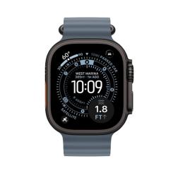 Apple Watch Ultra 3 (2025) 49mm Black Titanium Case with Anchor Blue Ocean Band