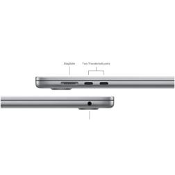 Ноутбук Apple MacBook Air 15 (M3, 8C CPU/10C GPU, 2024), 8 ГБ, 512 ГБ SSD, Space Gray (серый космос) (MRYN3)