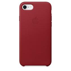 Кожаный чехол для iPhone 7 Red