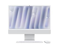 Моноблок Apple iMac 24 Retina 4,5K (M4, 10C CPU/10C GPU, 2024), 16 Гб, 512 Гб SSD, серебристый (MWUV3)