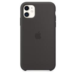 Силиконовый чехол для iPhone 11, чёрный 